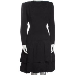 Richiline Black midi dress. Black dress. Black midi dress.